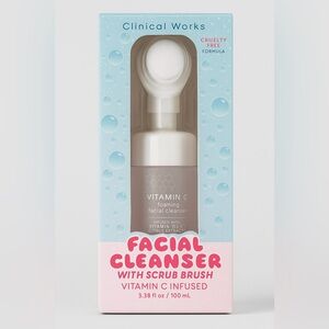 Clinical Works Vitamin C Facial Cleanser with Scrub Brush – 3.38 fl oz